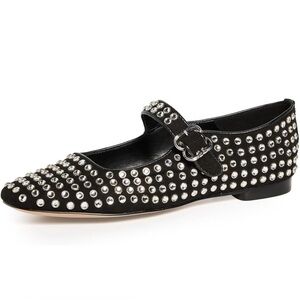 Sam Edelman Black Studded Mary Jane Flats